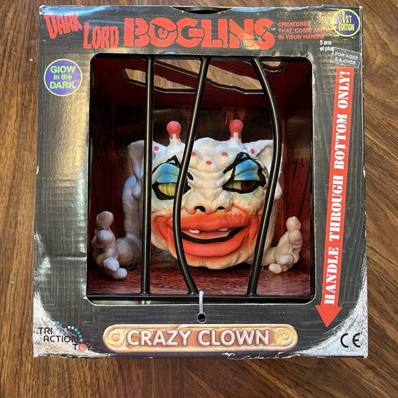 Boglins Crazy Clown 2021 Halloween Edition Dark Lord Glow In The Dark used, box - Picture 1 of 6